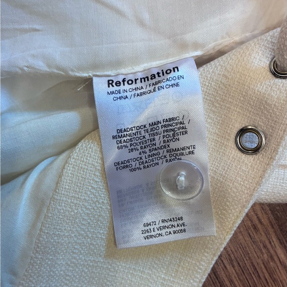 Reformation Alisa Ivory Corset Top Back Tie Lace Sweetheart Neckline - Picture 9 of 10